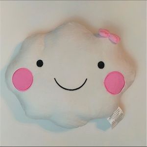 NWT Kawaii Cloud Novelty Pillow White & Pink